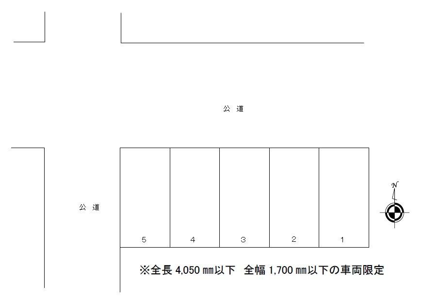 平垣本町　月極駐車場　区画図